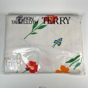 Vintage Parisian Prints Field‎ Flowers 52x90 Tablecloth NOS Floral USA NWT